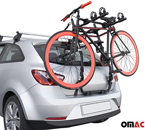 ОМАК 3 решетка за велосипеди за Форд Фокус 2018-2023 Црна | Носач на велосипеди за велосипеди за автомобили 99 lbs оптоварување со преклопување