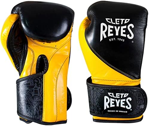 Клито Рејес со голема прецизност на куки и јамка за бокс на ракавици - црна/жолта боја