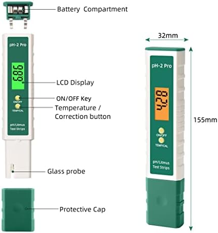 Преносен дигитален дигитален мерач на PH 0,01ph точност LCD квалитет на вода