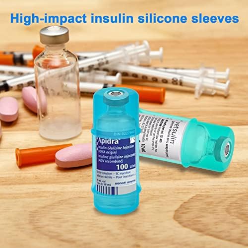 Игурбурн со 3 пакувања високи инсулински вијал за заштита на лантус апедера Амбелог инсулин, дијабетес инсулин силиконски ракав
