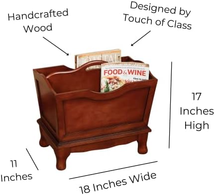 Допир на класата прекрасна линдхурст дрвена магазин - регален орев - лавици за мебел од дрво за периодика, весници и списанија.