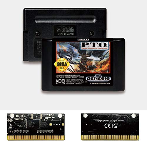 Адити П.Т.О. Пацифички театар за операција - САД етикета Flashkit MD Electroless Gold PCB картичка за Sega Genesis Megadrive Video Game Console