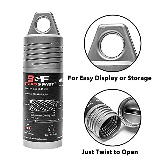 S&F STEAD & FAST ануларна секач, 5/8 Дијаметар x 1 длабочина на сечење за магнетна вежба Прес