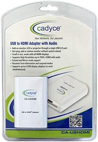 Cadyce USB до HDMI со аудио поддршка 1080p