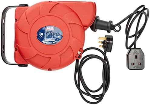 Sealey CRM101 Retaction Socket System Cable Reel, 10m, 230V, црвено