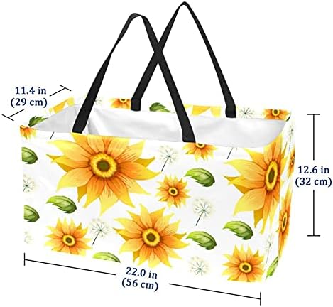 Цвеќиња од сончоглед Остава шема за еднократна употреба на намирници торба за склопување на алатката торба торбичка корпа за перење корпи за корпи