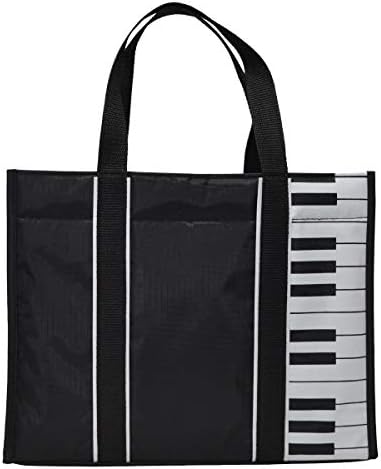 Пијано клучеви музичка тота торба водоотпорна чанта од чанти од рамо торба за торбичка со магнетна торба со магнетна прилепка тока