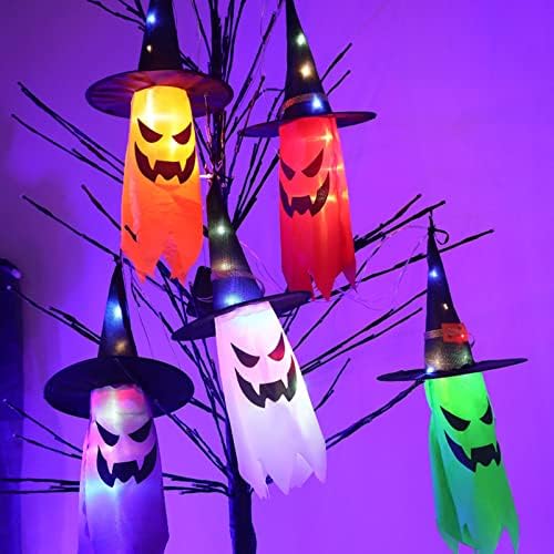 Clispeed 5 парчиња осветлени висечки вештерки капи за Ноќта на вештерките на отворено светло светло за вештерки за вештерки за забави
