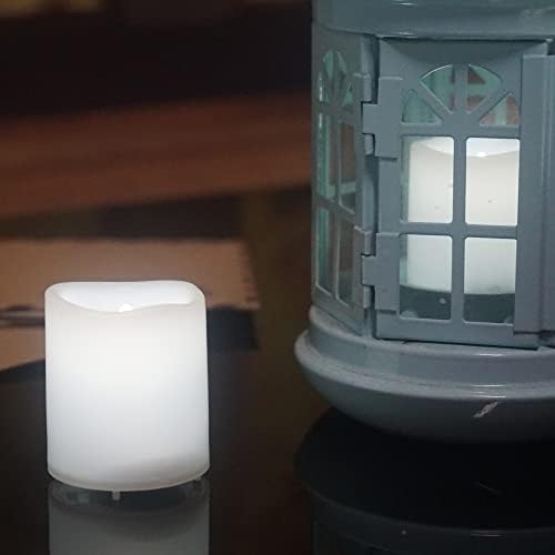 2WDECOR 6 пакувања без бели бели светла со долготрајни батерии управувани со LED гласачки свеќи кои трепкаат електричен лажен сет за свадба, Божиќ,