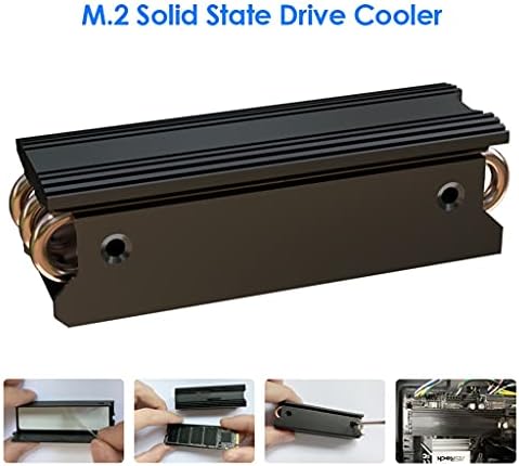 WYFDP M.2 Цврста состојба на солидна состојба на ладилникот за ладење за десктоп компјутер компјутер алуминиум легура бакар 2280 SSD радијаторска