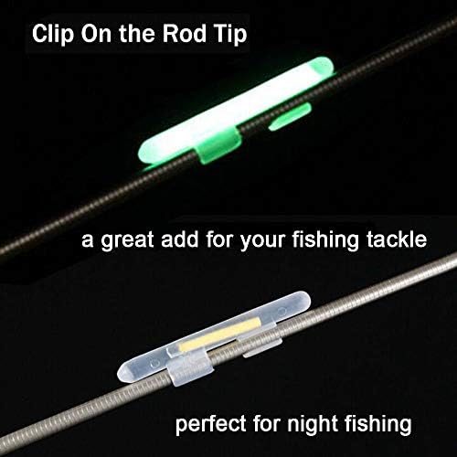 Qualyqualy клип-он риболов сјај стапчиња за пол, светло за риболов шипка #m #l #xl сјај стапчиња за ноќен риболов 50 пакувања/кутија