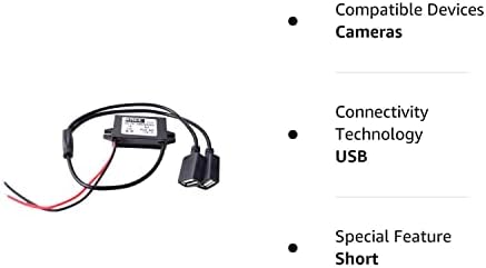 Полнач за напорна жица за автомобили, 12V до 5V двојна USB женска порта за полнење кабел Директна врска Тешката жична чекор надолу за