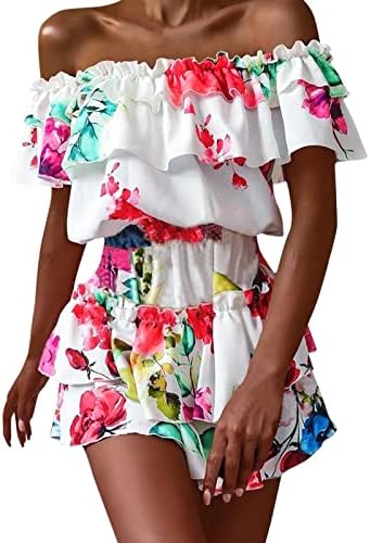Миашуи сите летни фустани жени моден печатен фустан Руфл кратки ракави фустан ладен фустан од кошула за жени за жени