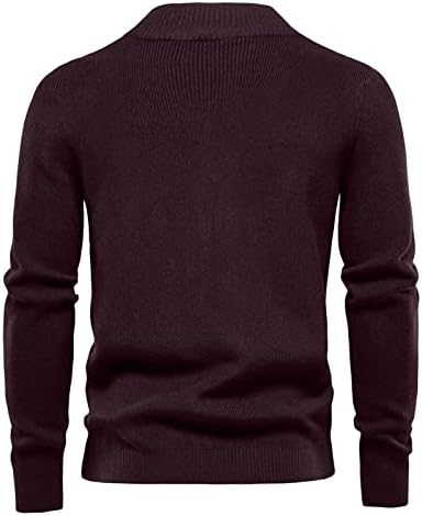 Целосен поштенски џемпер на Wocacchi, тенок, тенок вклопна лесна врата, лесен плетен џемпер Стилска зимска јакна