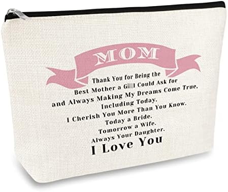 Мајка На Невестата Подарок Козметичка Торба Свадба Подароци За Мајка Туш Подароци за Мајка Од Ќерка Шминка Торба Ви Благодариме Подарок За Мајка