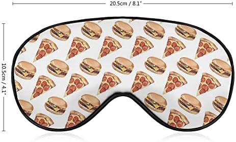 Хамбургер за пица Смешно спиење маска за очи мек заслепи за очи со прилагодлива лента за ноќни очила за мажи за жени
