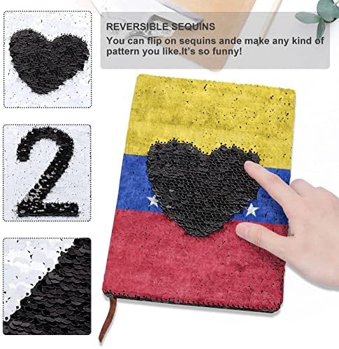 Знаме на тетратката во венецуела, обратен флип -весник со списание за дневник за обележувачи за туристички материјали