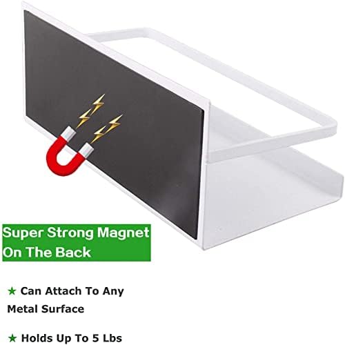 Luoov Magnetic Spice Rack за фрижидер, организатор на фрижидер ， wallид монтиран полица за складирање на зачини за зачини за зачини,
