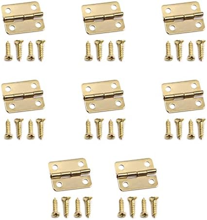 Јинпли Мини Шарки хардвер 0,63 х 0,47 инчи Метална Шарка ЗА Кутии КАБИНЕТИ Самостојни Проекти Мебел Декоративен Кабинет Златен