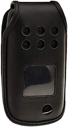 Телка Вграден Случај Направен За Samsung ragby 3 III A997 Флип Телефон Црна Кожа Ротирачки Отстранлив Ремен Клип Направен Во САД