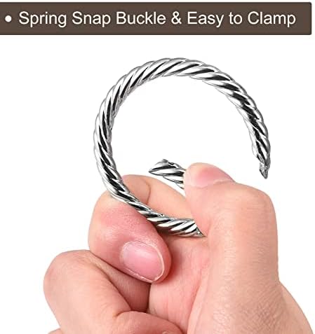 Uxcell Spring O Rings, метална тркалезна кука за прицврстување за чанти за чанти за чанти за чанти, додатоци за DIY