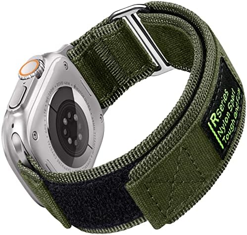 Дакин Солиден Најлон Тактички Бенд Компатибилен со Apple Watch Band 49mm 44mm 45mm 42mm за Мажи, Прилагодлив Ткаен Издржлив Спортски Нараквица