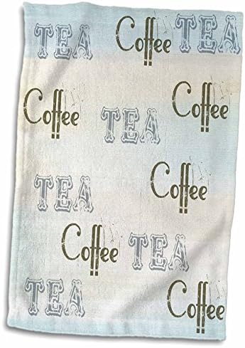 3д Кафе И Чај Од Роза Кафеава И Сина Типографија пешкир, 15 х 22