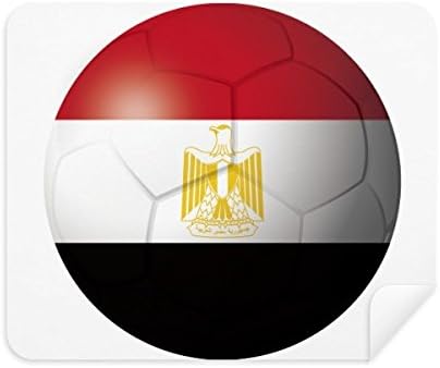 Египетско Национално Знаме Фудбалски Фудбал Чистење Крпа За Чистење На Екранот 2 парчиња Велур Ткаенина