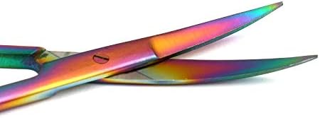 ДДП Мулти титаниум боја Виножито ирис ножици 4,5 криви не'рѓосувачки челик