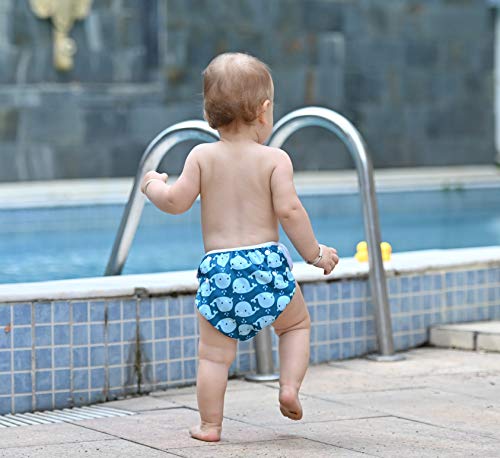 АЛВАБАБИ Пливање пелени 2 парчиња Бебе &засилувач; Дете Предвремени Една Големина Еднократно Прилагодливи Бебе Туш Подароци Бебе Момче SW18-21