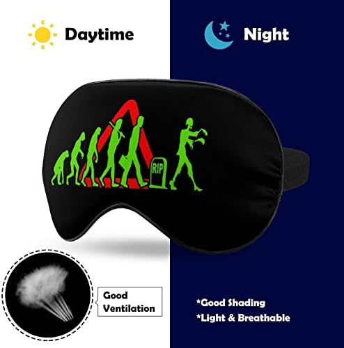 Смешна Еволуција На Зомби Смешна Маска За Очи За Спиење Мека Покривка За Очи Со Врзани Очи Со Прилагодлив Ремен Ноќна Сенка За Очи