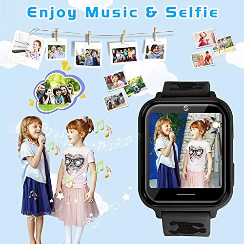 Ele Eleoption Kids Smart Watch With Hd Touch екран на камера со видео рекордер игри SOS Music for Boys Girls 3-14 години, мобилен
