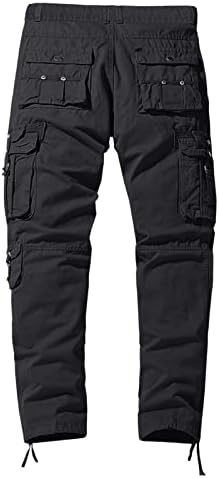 Мажи спортски обични панталони Панталони повеќе џебови директно цврста боја на отворено Севкупна панталона мода лабава, панталони