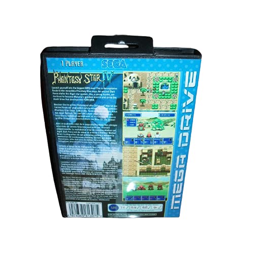Aditi Phantasy Star 4 Eu Cover со кутија и прирачник за Sega Megadrive Genesis Video Game Console 16 бит MD картичка