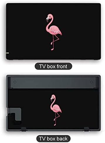 Симпатичната убава розова фламинго заштитна игра за налепници за налепници на кожата Комплетна завиткана компатибилна за Nintendo