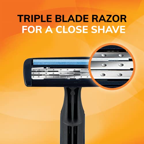BIC Comfort 3 Raversable Razors за мажи за ултра-малци, удобно бричење, 3 8-броеви пакувања на жилет со 3 лопати, 8 брои