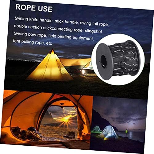 Besportble црна шатор фиксирајќи јаже кампување рефлексивни врски со линии на шатори за шатори јаже искачување на јажето за заштеда на
