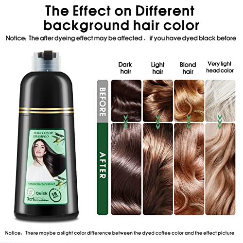 Леоркс 500МЛ Билен Шампон За Боење На Косата 10-Мин Природни растителни бои За коса Без Амонијак 3-во-1 Повеќебоен Шампон за Жени &Засилувач;