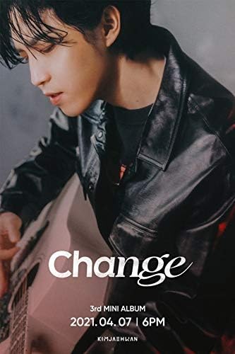 Kim Jaehwan Change 3rd Mini албум Случајна верзија ЦД+72P Photobook+1P Photocard+1P Почна картичка+1P Лентикуларен+1P обележувач+налепница