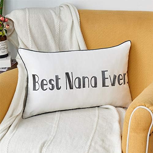 Подароци за наноси на Нана, подароци за роденден на Нана, најдобра Нана некогаш украсна покривка на лумбална перница 12 x 20 инчи, најдобри