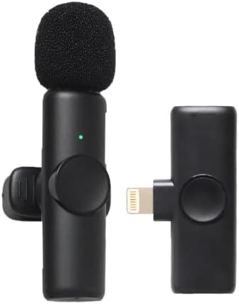 Професионален безжичен лавалиер микрофон за iPhone, iPad, Bluetooth Lapel Mic Video Recording, надворешен клип на TikTok YouTube Vlog, живо во