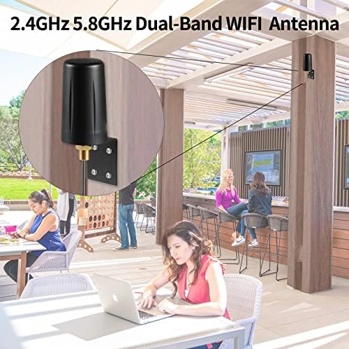 Двојна лента на отворено 7DBI 2.4GHz 5GHz 5,8GHz долг дострел WiFi Booster Antenna For WiFi Router Hotspot Network Metworks PC Security IP