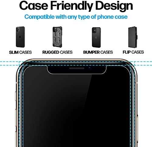 Теорија на моќ Дизајнирана За Iphone 11 Pro Max Заштитник На Екранот Калено Стакло [9h Цврстина], Комплет За Лесна Инсталација,