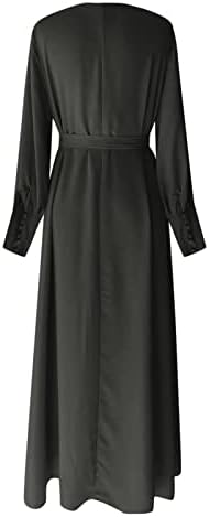 Lariau Сонце фустан жени лето обична цврста муслиманска абаја исламски арапски кафтан долг ракав муслимански наметка мека елегантна здолништа