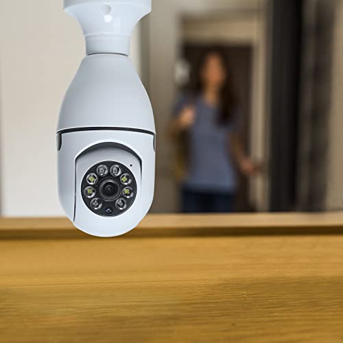 1080п Систем За Безбедносна Камера Е27 Сијалица Камера 360 Степени Безжични Камери За Надзор На Домот СО 5g Wifi Целосна Боја Ден И Ноќ Паметно