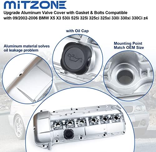 Комплет за покривање на алуминиумски вентил за надградба на Mitzone, компатибилен со 2002-2006 BMW X5 X3 530i 525i 325i 325CI
