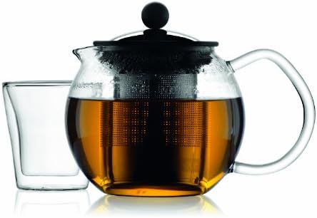 Бодсум Асам со стаклен чај од 17 унца со филтер од не'рѓосувачки челик