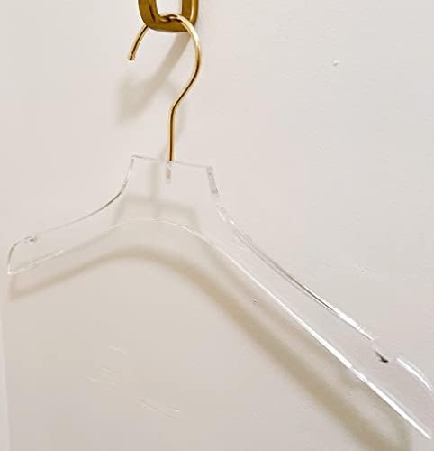 10 пакувања закачалки за акрилна облека со златна кука