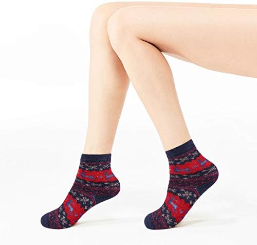 Абаодам 2 Пара Божиќни Чорапи Со Должина На Средно Теле На Отворено Женски Чорапи