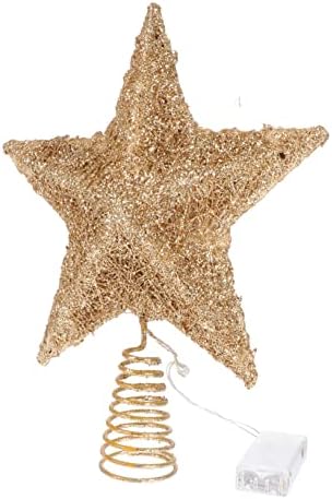 Toyandona 1pc Топ Ѕвезда Рождество Орнаменти Куќа Декорација За Дома Елка Виси Знак Празник Дрво Украси Прозрачна Ѕвезда Украс Петкрака Ѕвезда